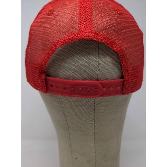 Screaming Eagles Meshback Snapback Trucker Hat OSFA Red & White - Picture 6 of 10